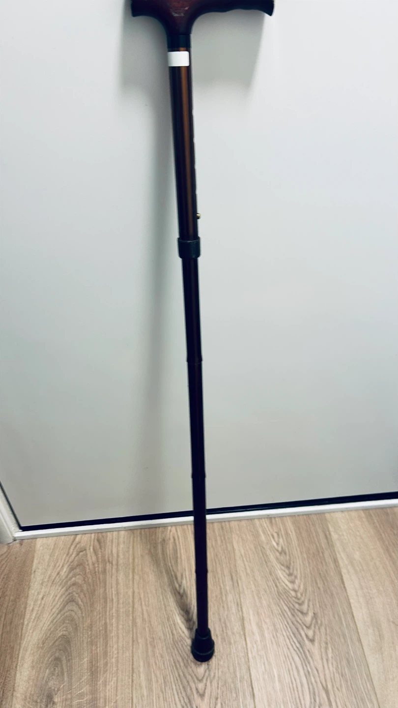 Adjustable Walking Cane with Wooden Handle - photo 2