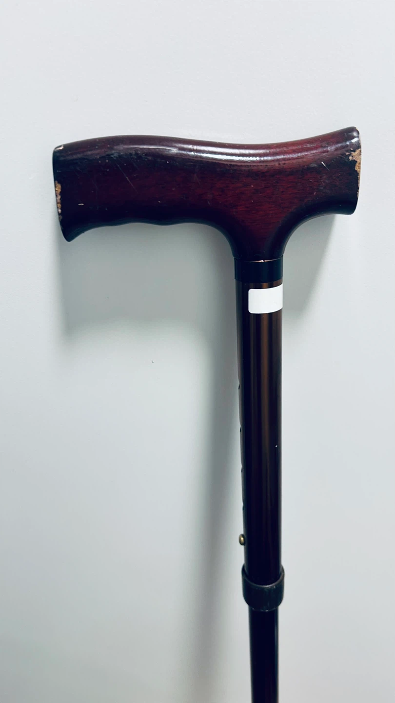 Adjustable Walking Cane with Wooden Handle