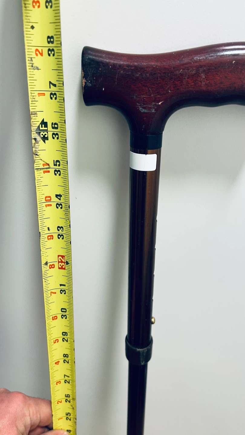 Adjustable Walking Cane with Wooden Handle - photo 3