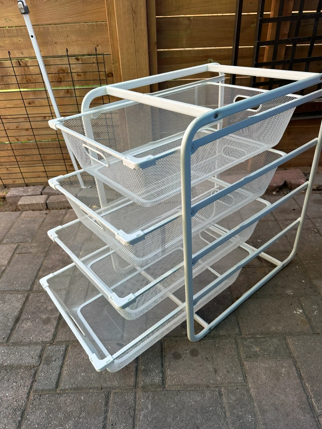 IKEA White 4-Tier Wire Basket Storage Cart - photo 2