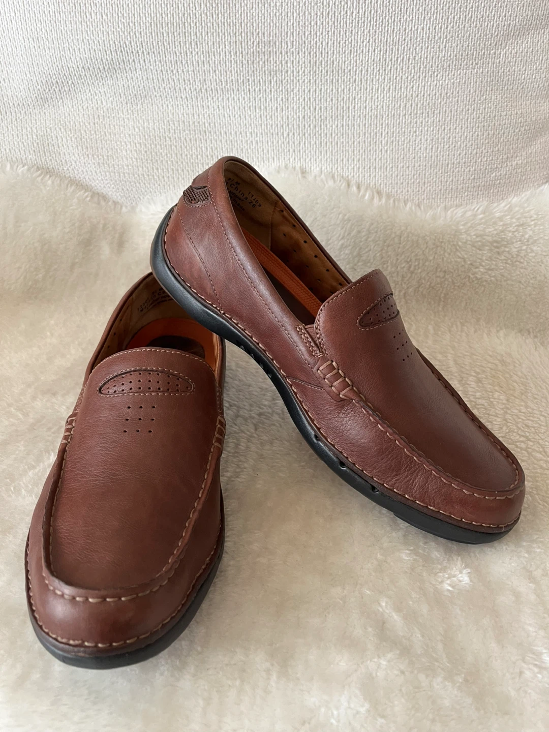 Clarks Structured Leather Loafers