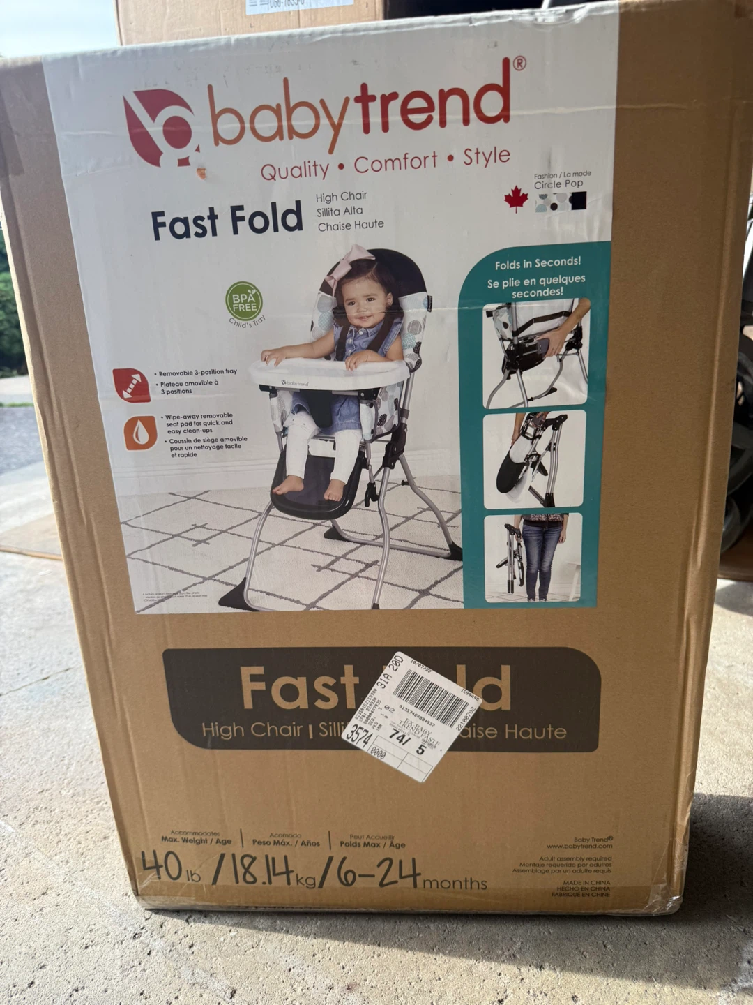 Baby Trend Fast Fold High Chair - photo 2