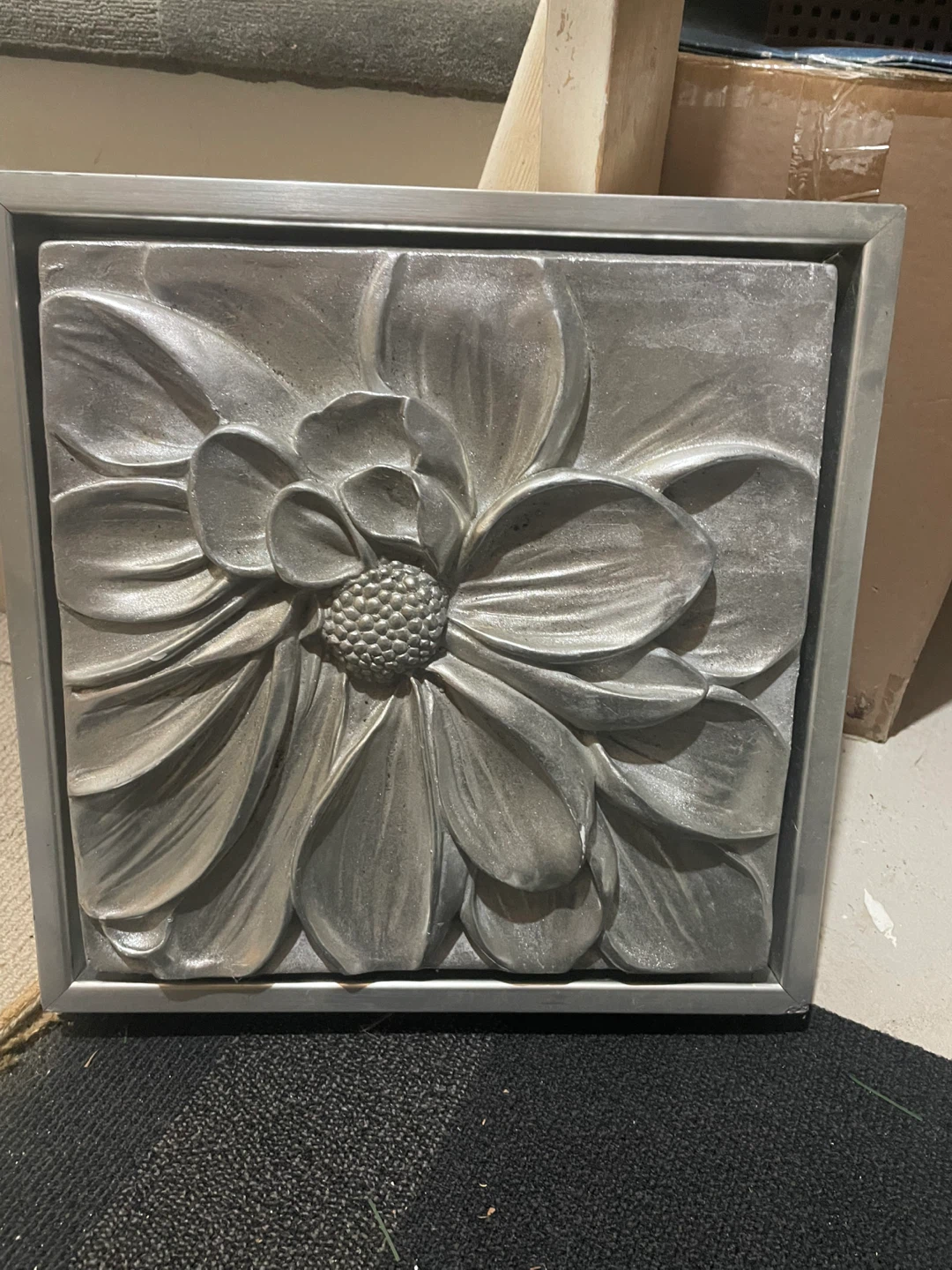 Silver Embossed Floral Wall Art - photo 5