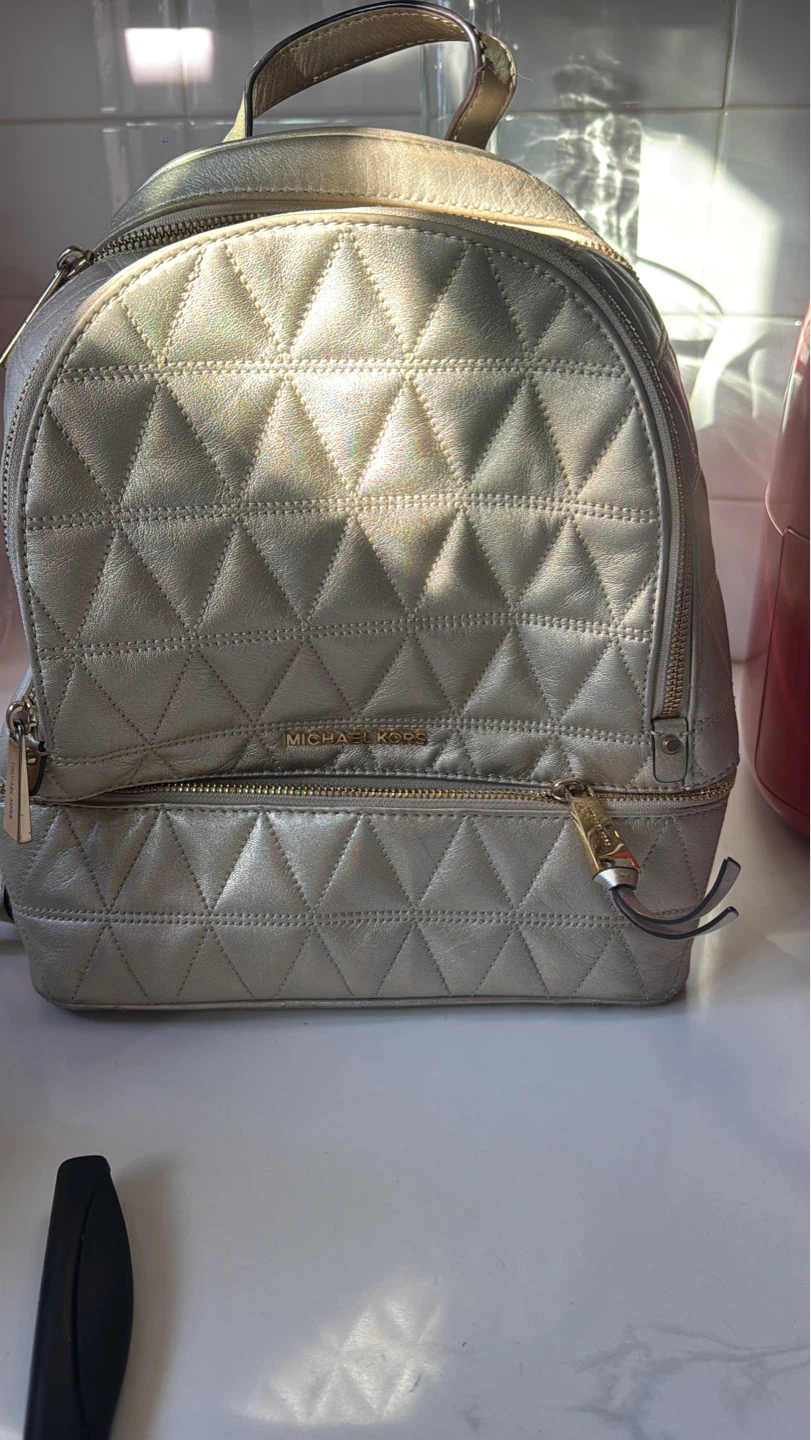 Michael Kors Quilted Backpack - Gold