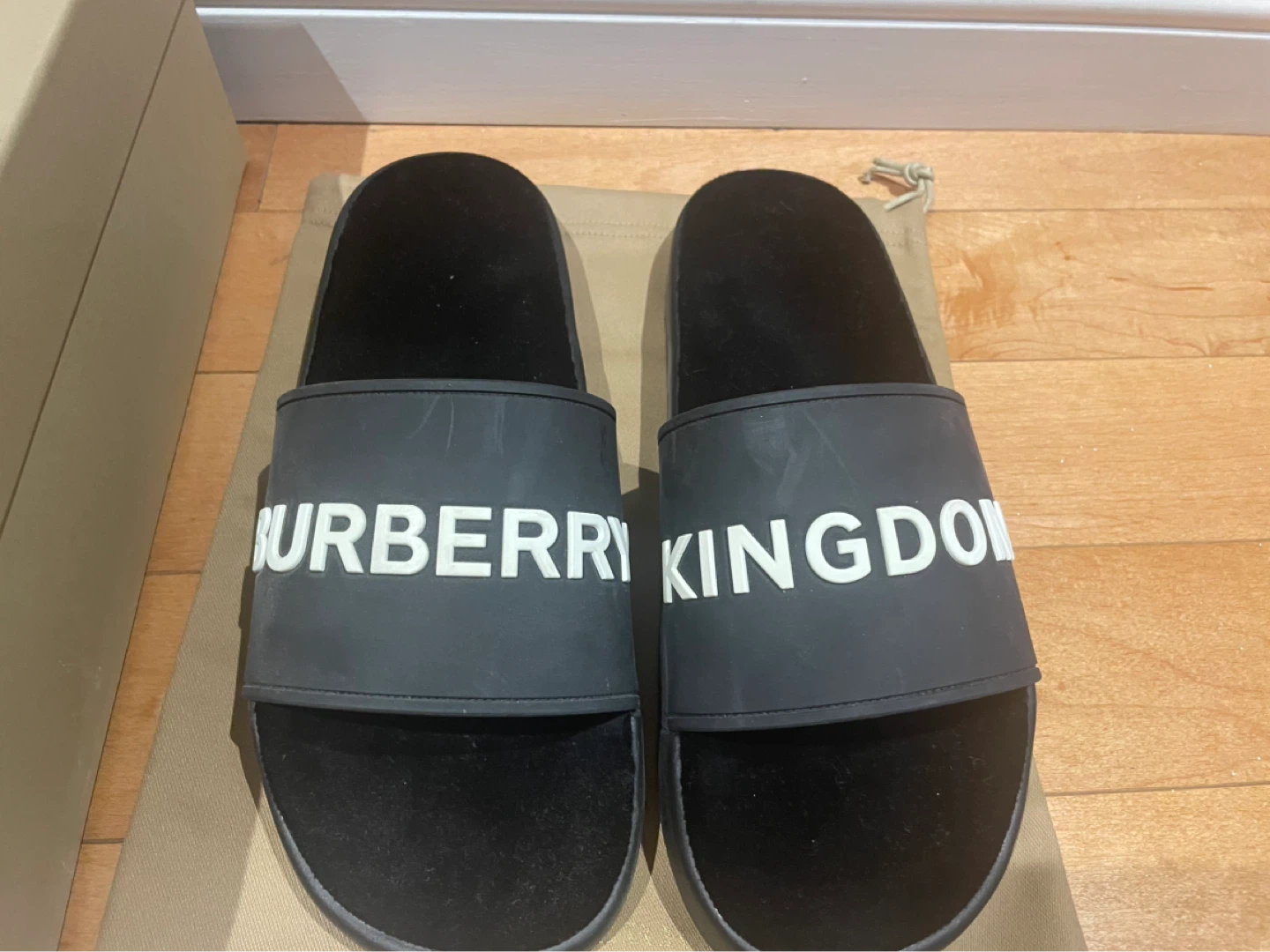 Burberry Rubber Slides - Size 9 UK / 43 EUR