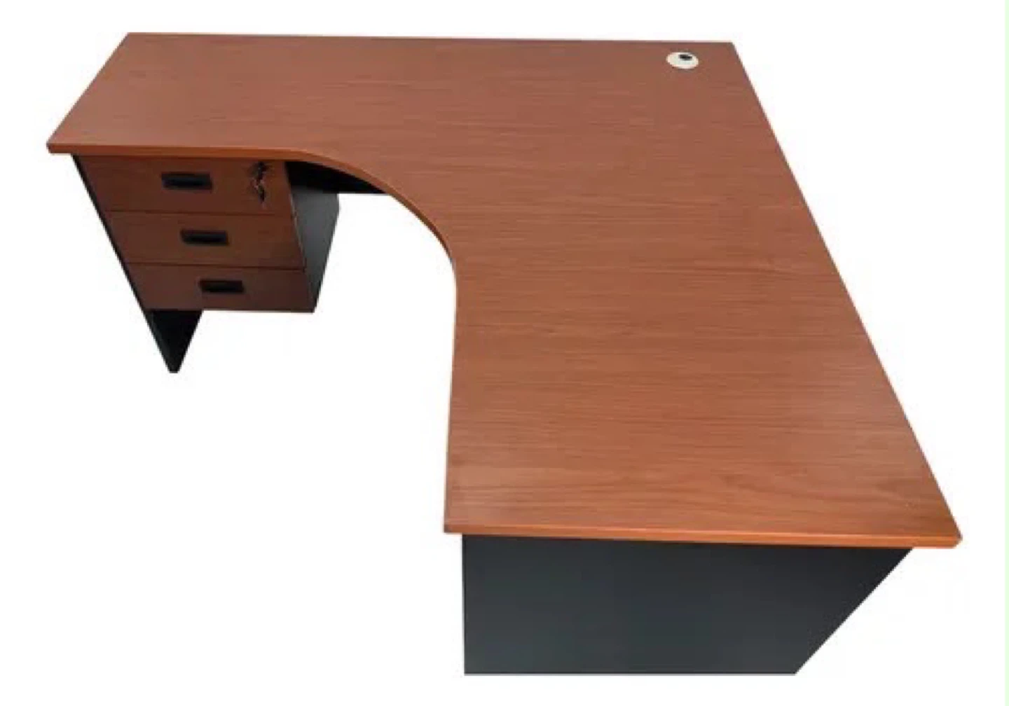 L-Shaped Office Desk with Drawers - photo 4