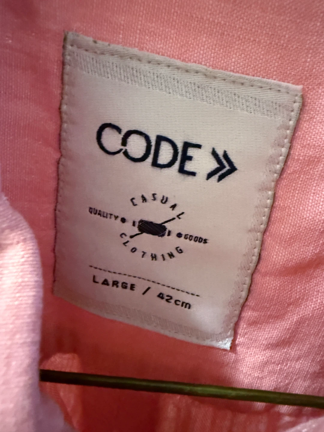 Men’s CODE Casual Clothing Pink Short Sleeve Button Up Shirt - photo 3