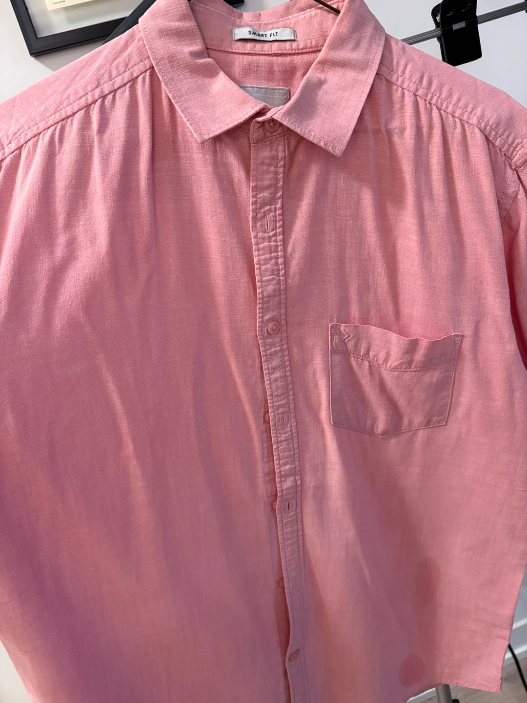 Men’s CODE Casual Clothing Pink Short Sleeve Button Up Shirt - photo 2