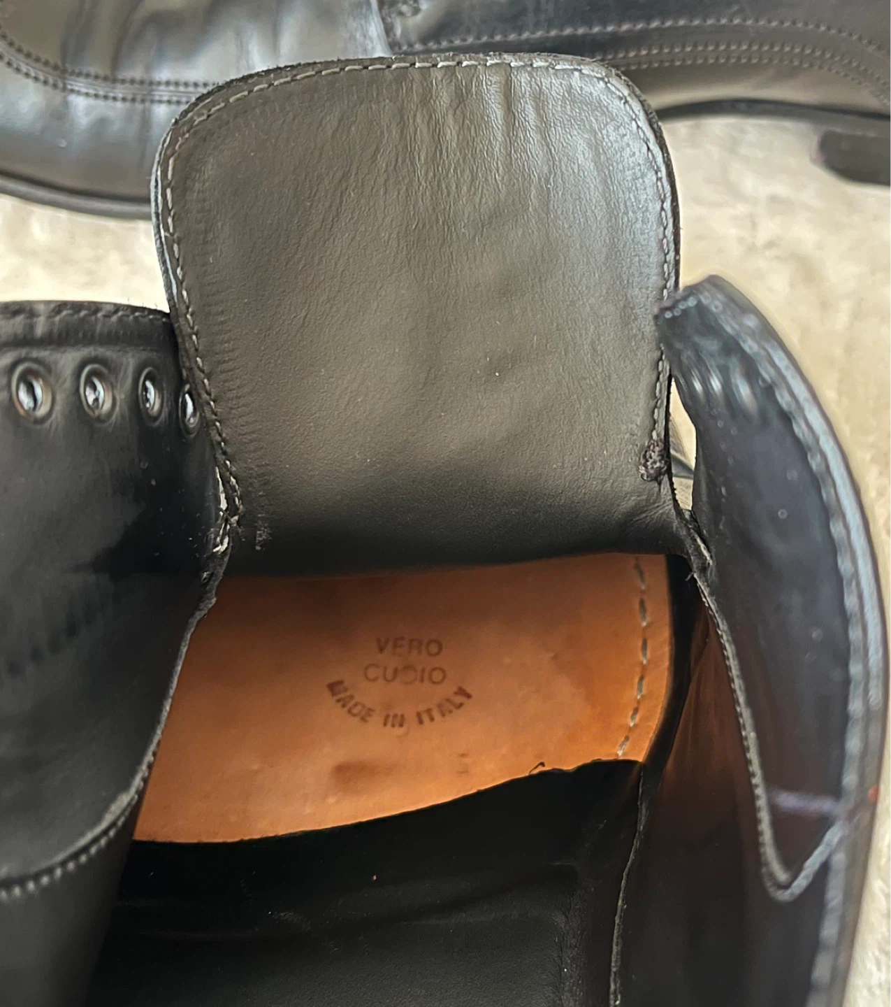 BOSS Hugo Boss Black Leather Oxford Dress Shoes - photo 3