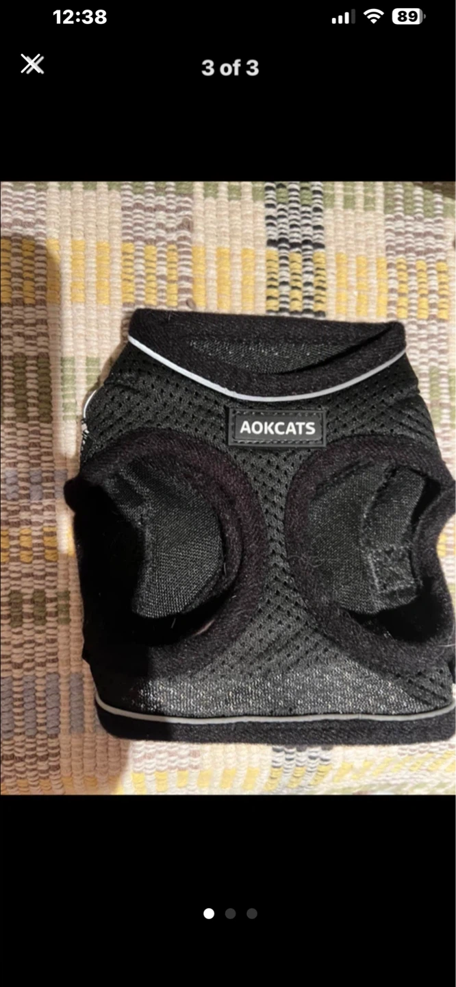 AOKCATS Black Dog Cat Harness Size S - photo 3
