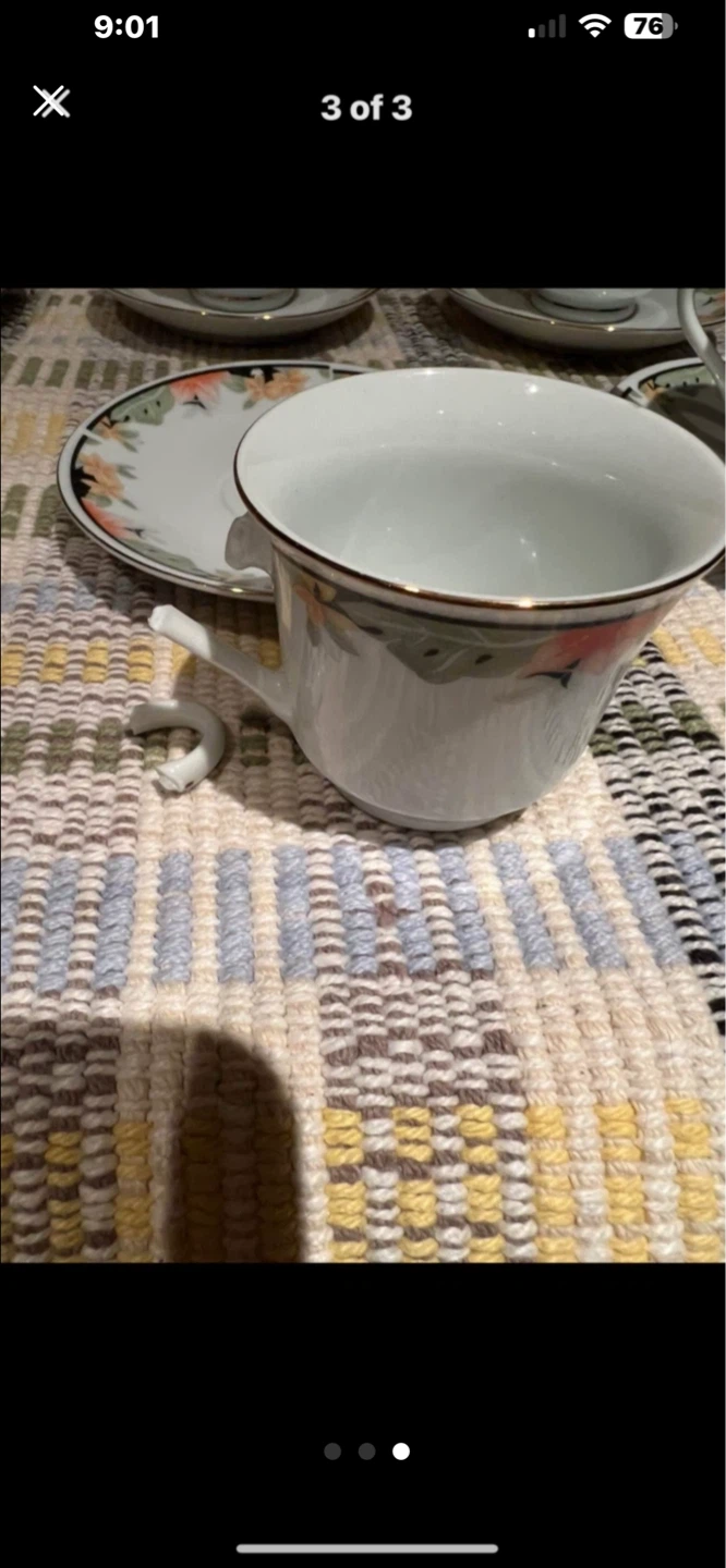 Set of 6 Coffee Cups and Saucers - photo 3
