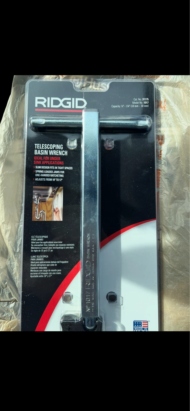 RIDGID Telescoping Basin Wrench 10"-17"