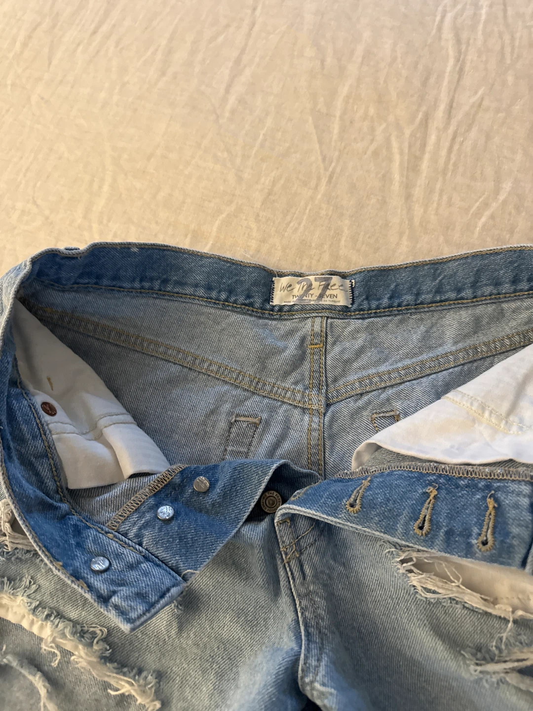 We The Free Distressed Denim Cutoff Shorts - photo 2