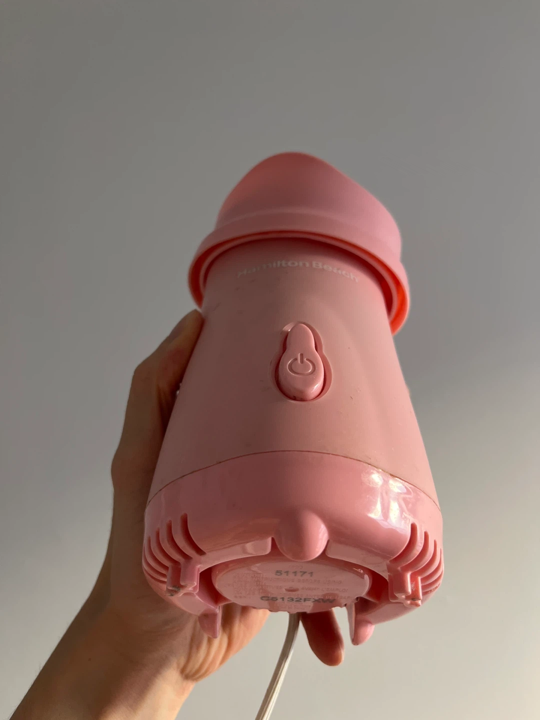 Hamilton Beach coral pink blender motor+lid - photo 3