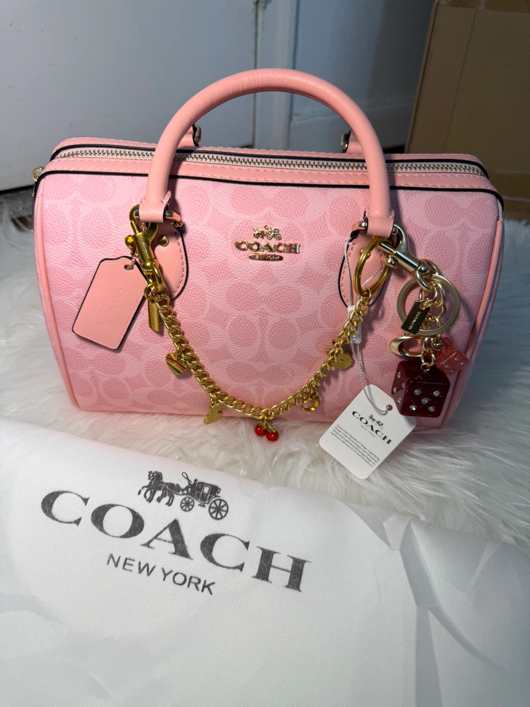 Pink coach bag