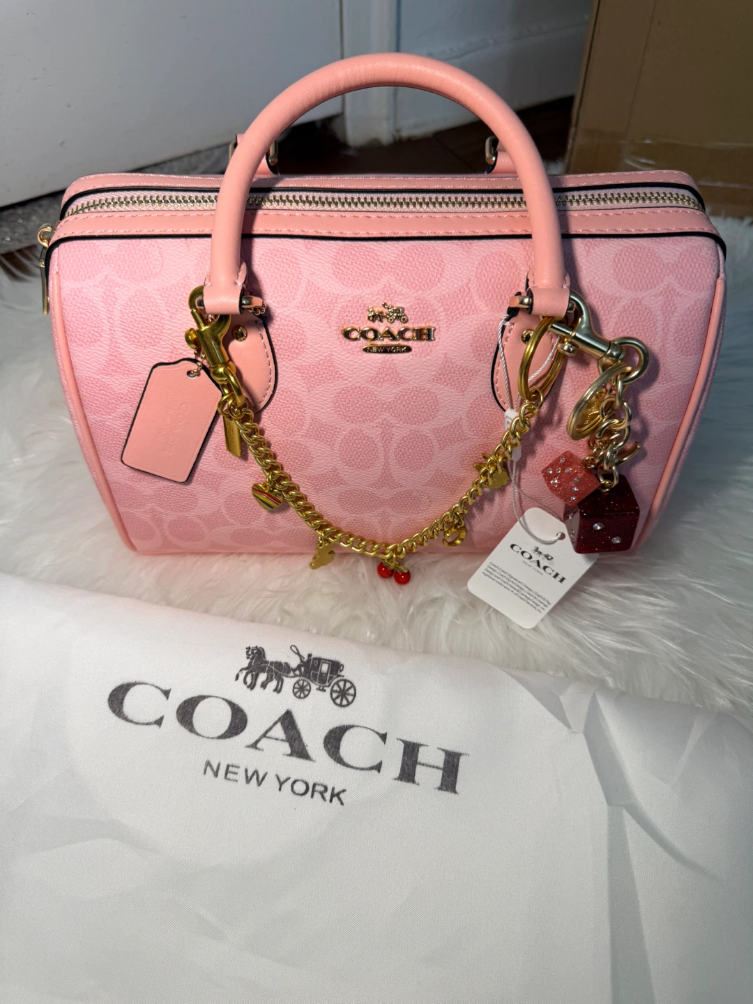 Pink coach bag - photo 2