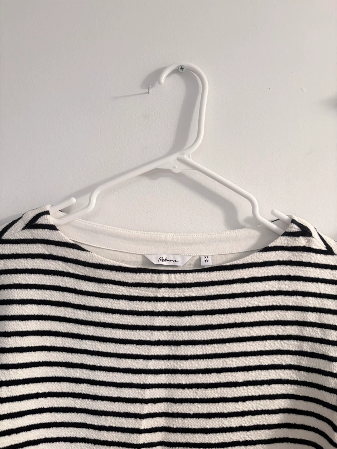 Striped boat neck dress (97% cotton ) - photo 2
