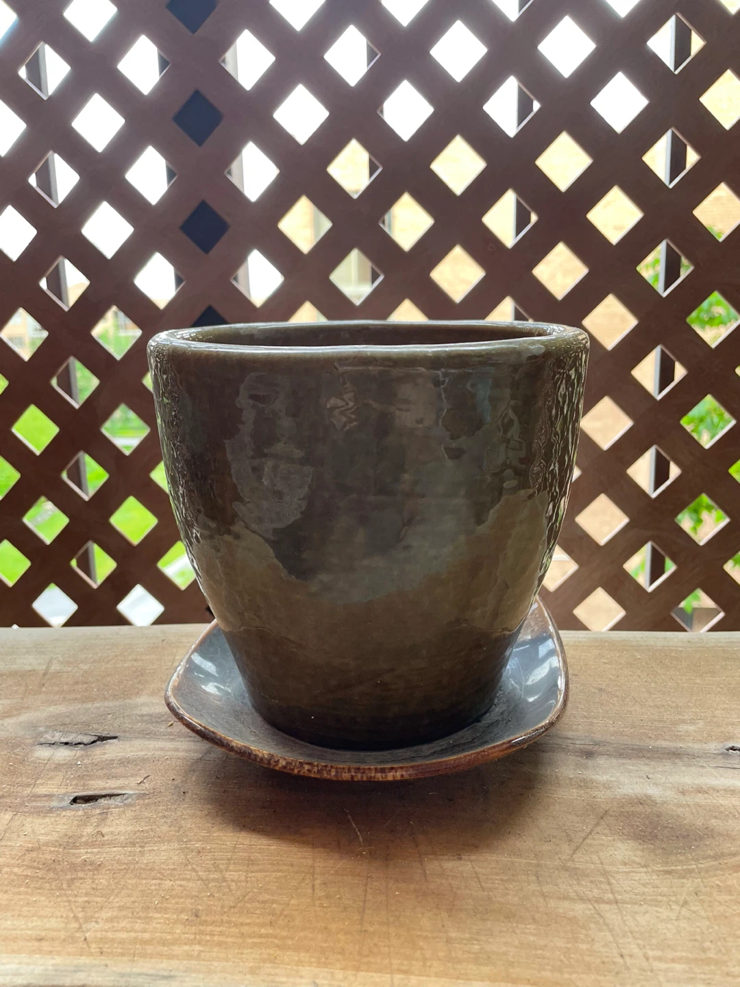 Ceramic Planter Pot with Saucer