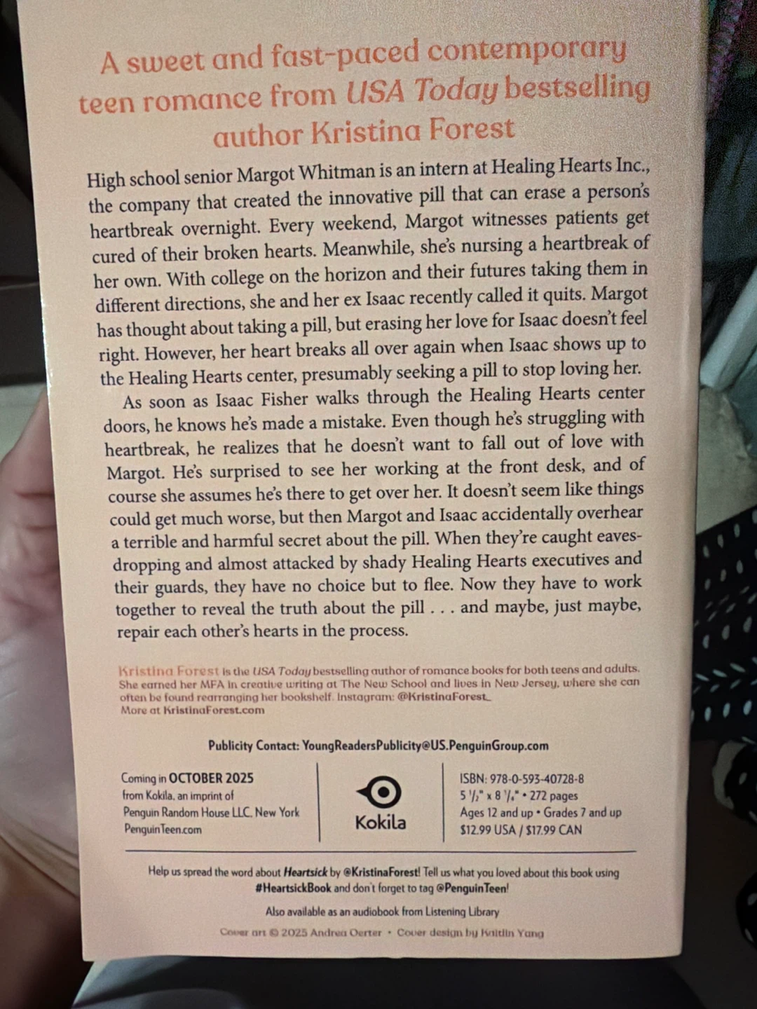 Heartsick by Kristina Forest - Advance Reader Copy - photo 2