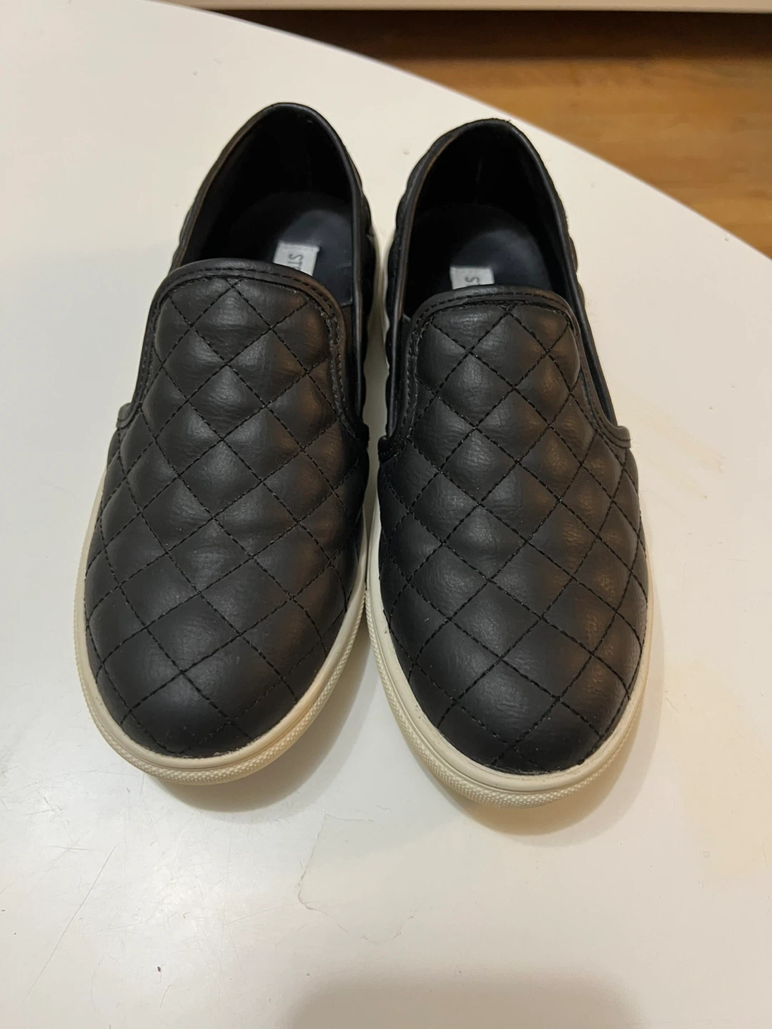 Steve Madden Black Quilted Slip-On Sneakers