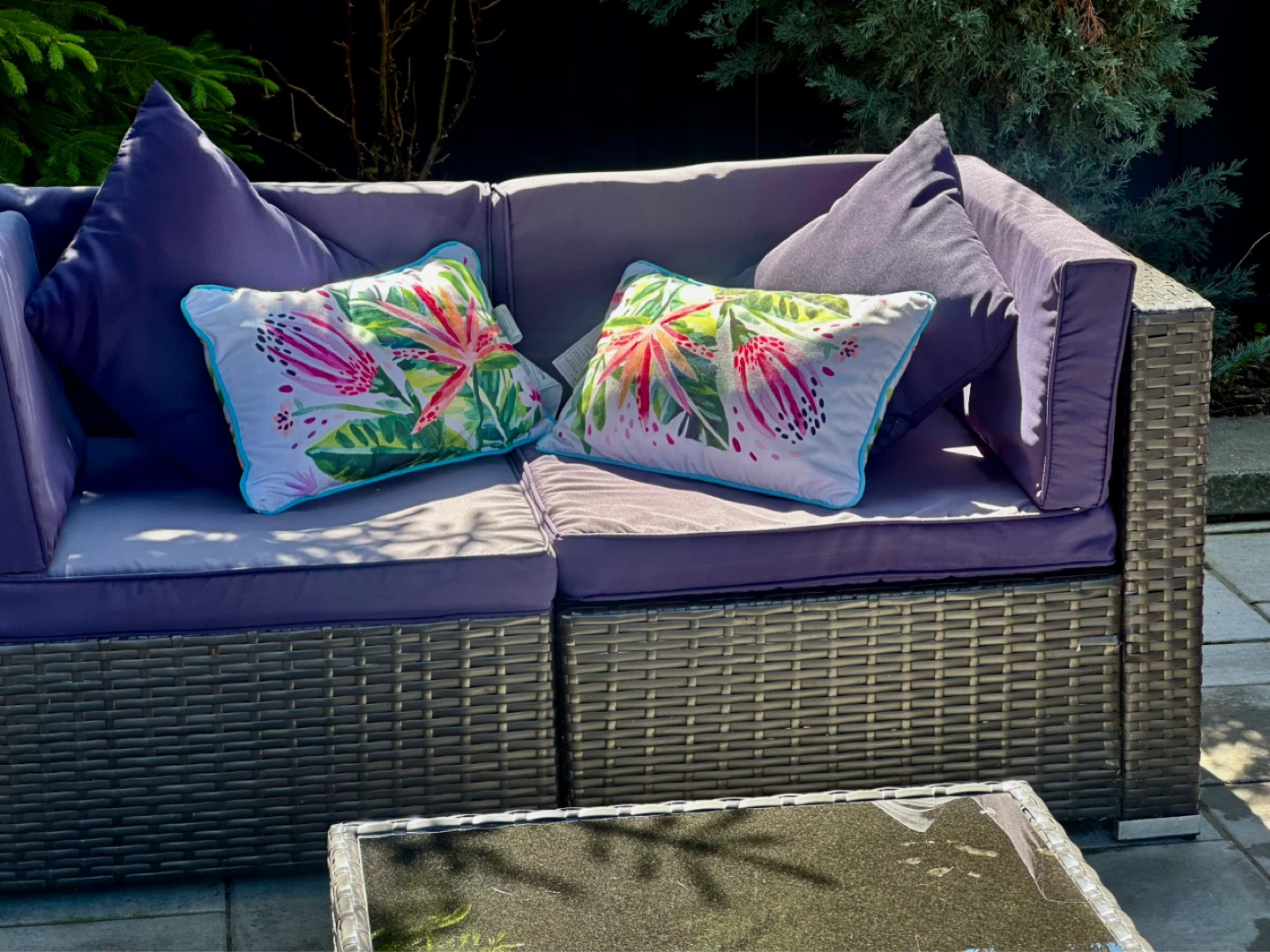 Rattan Outdoor Sectional Sofa Set with Coffee Table - photo 3