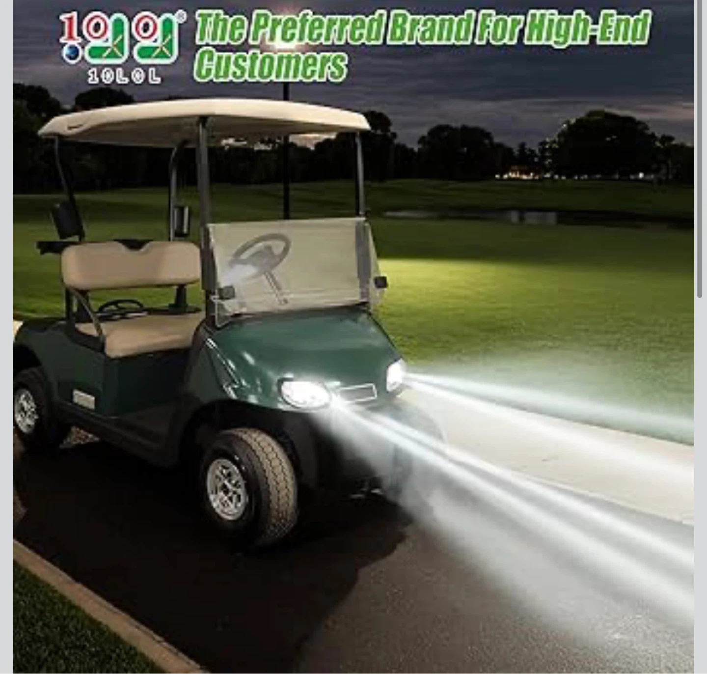 10L0L LED Headlight Kit for EZGO Freedom TXT/T48 Golf Carts LOL - photo 2