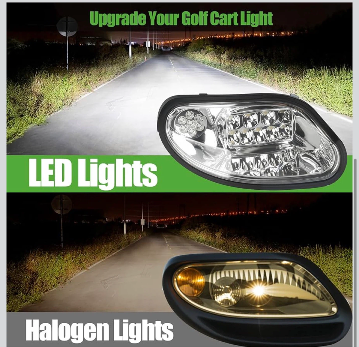 10L0L LED Headlight Kit for EZGO Freedom TXT/T48 Golf Carts LOL - photo 4