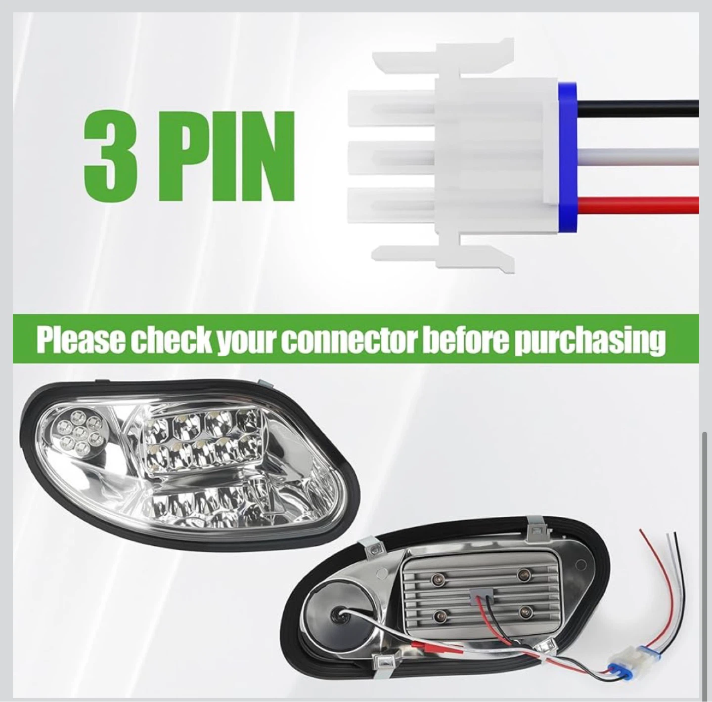 10L0L LED Headlight Kit for EZGO Freedom TXT/T48 Golf Carts LOL - photo 5