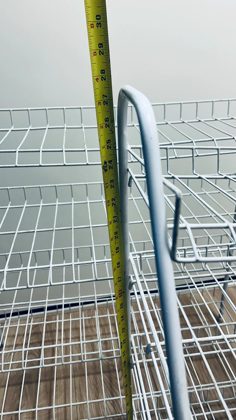 Set of 2 White Wire Storage Racks / Organizer Shelves - photo 2