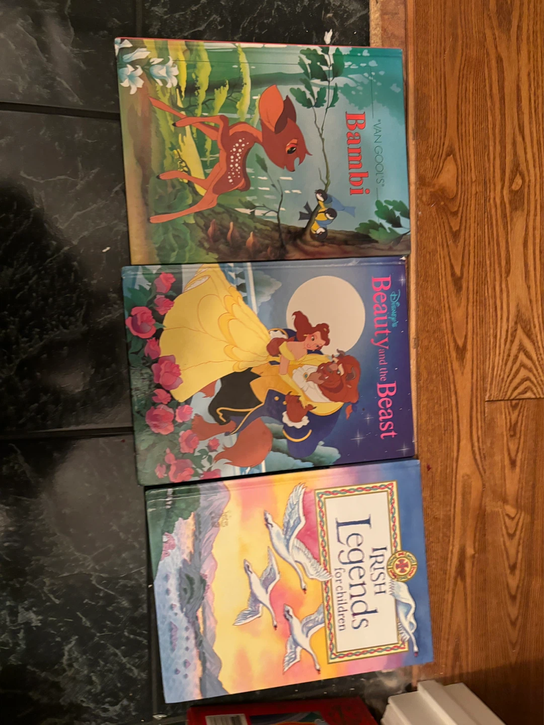 Disney Bambi, Beauty and the Beast, and Irish Legends Books