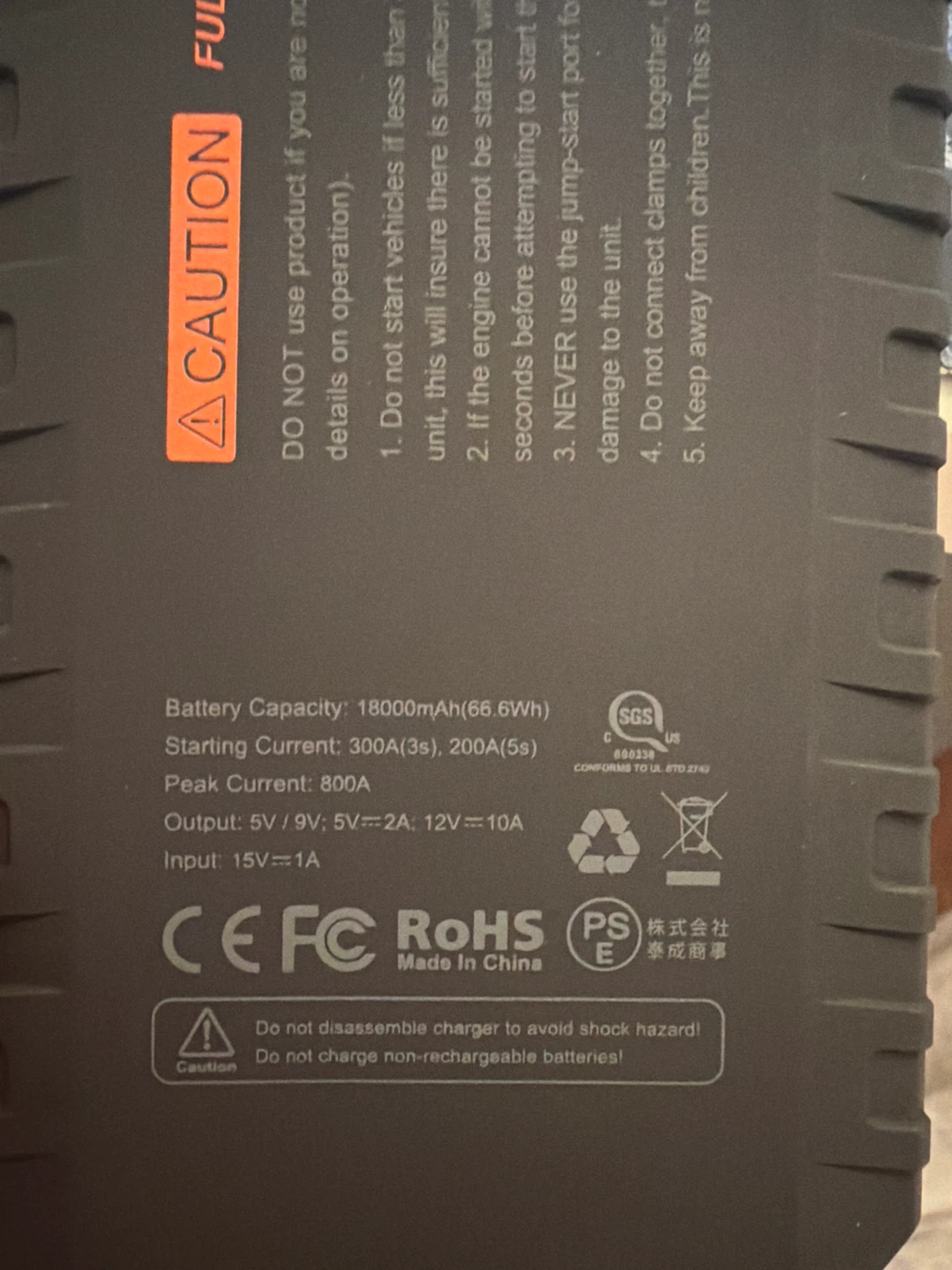 TACKLIFE Jump Starter with Case - photo 2