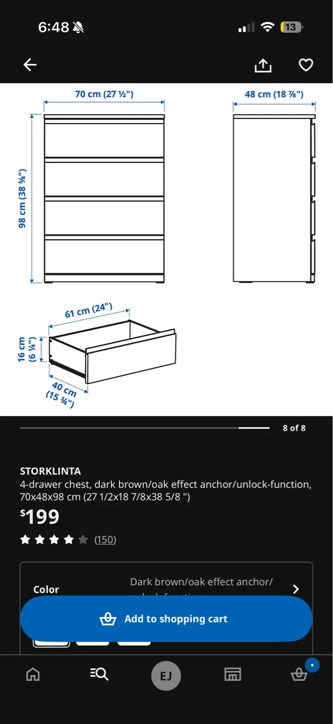 Darkbrown/black dresser - photo 4