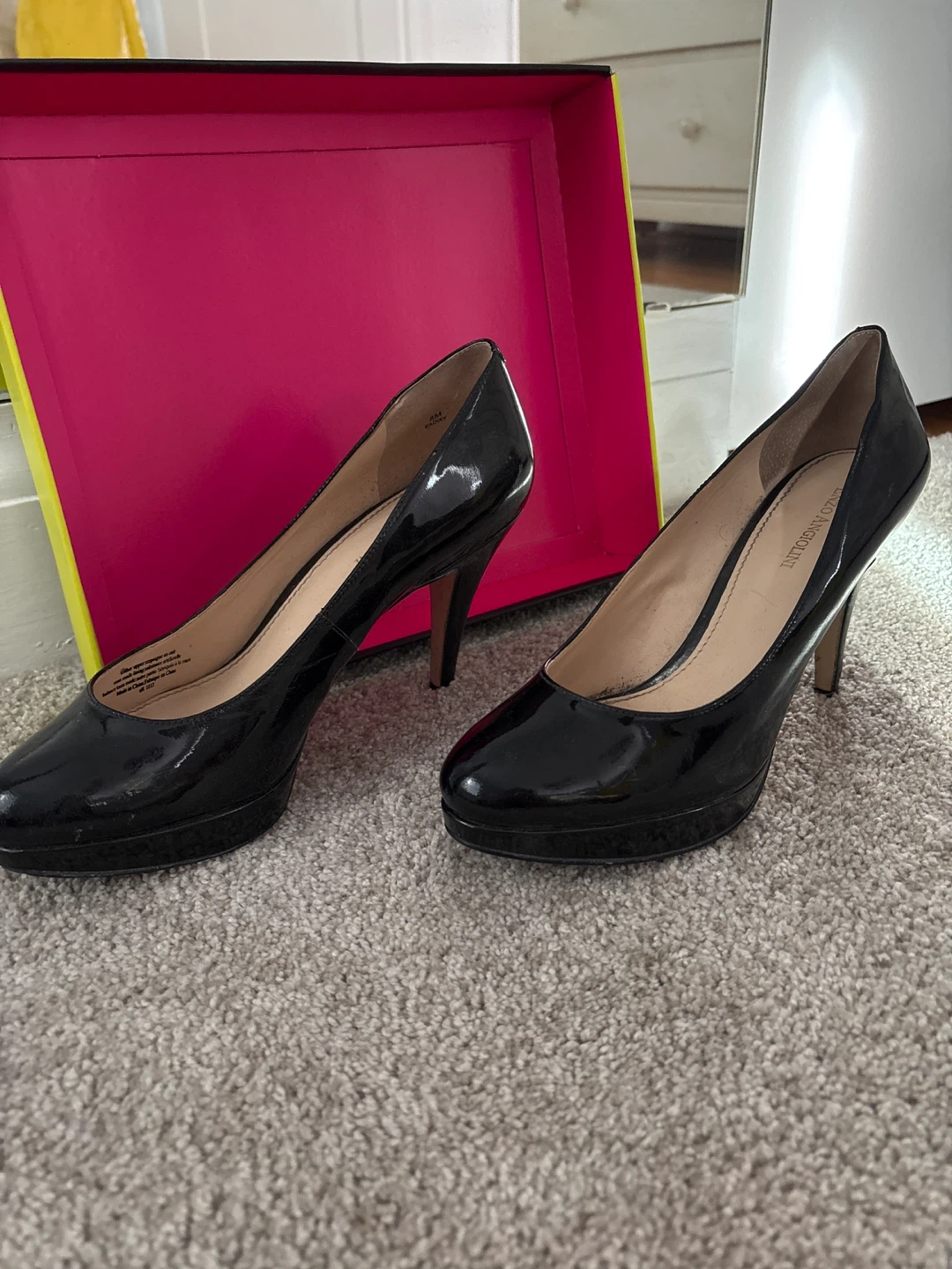 Enzo Angiolini Black Patent Leather Heels