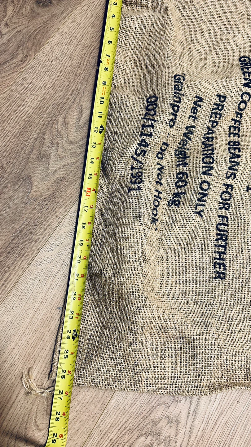 Large Burlap Coffee Bean Sack / Jute Bag – Brazil - photo 3