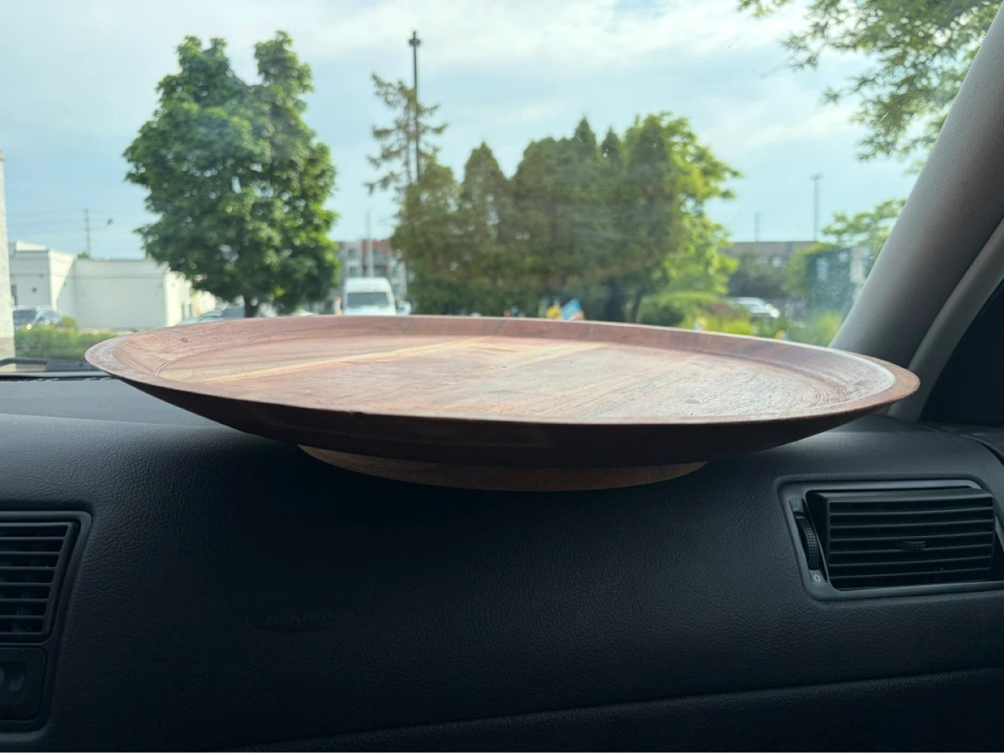 Large acacia wooden lazy Susan - photo 3