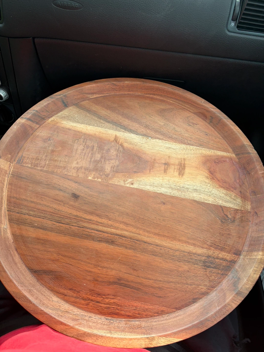 Large acacia wooden lazy Susan - photo 5