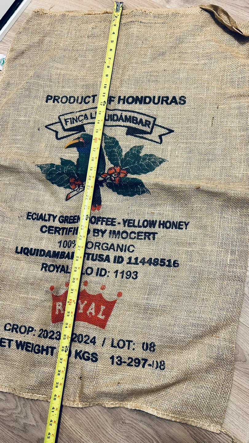 Vintage Burlap Coffee Bean Sack – Honduras Organic Coffee - photo 2