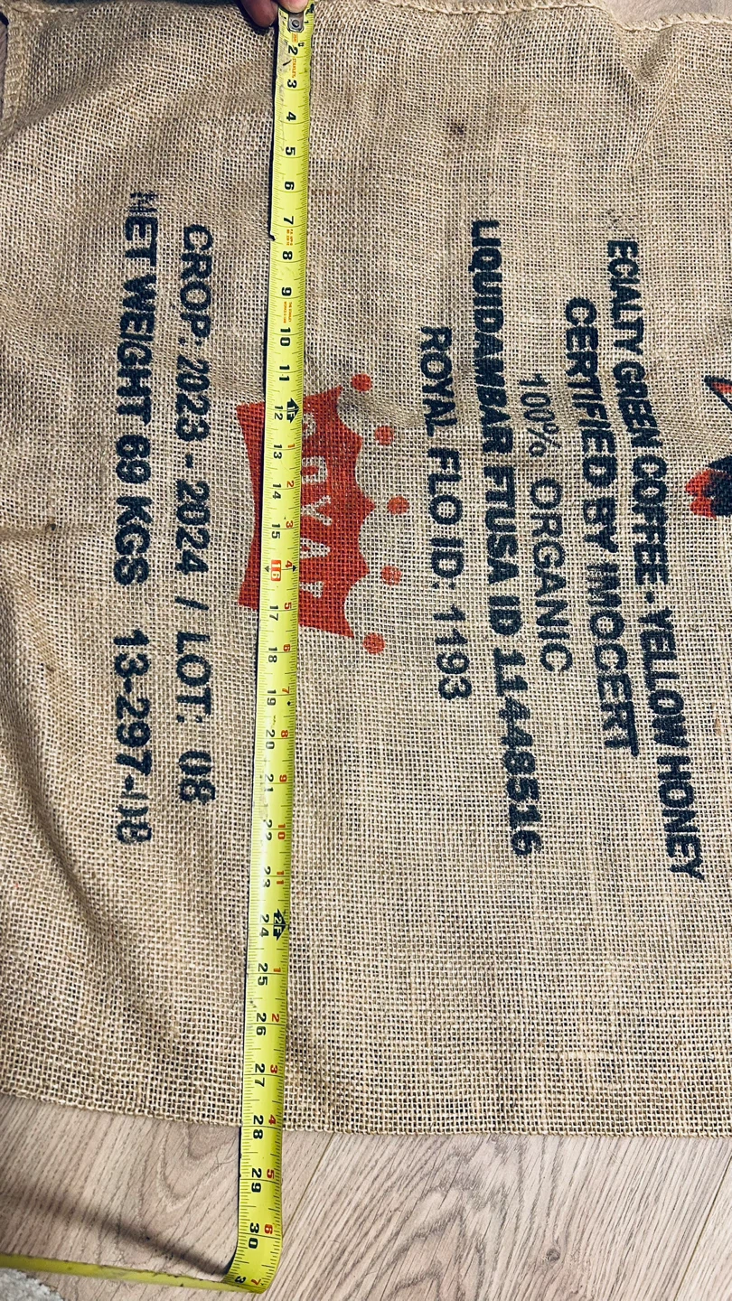 Vintage Burlap Coffee Bean Sack – Honduras Organic Coffee - photo 3