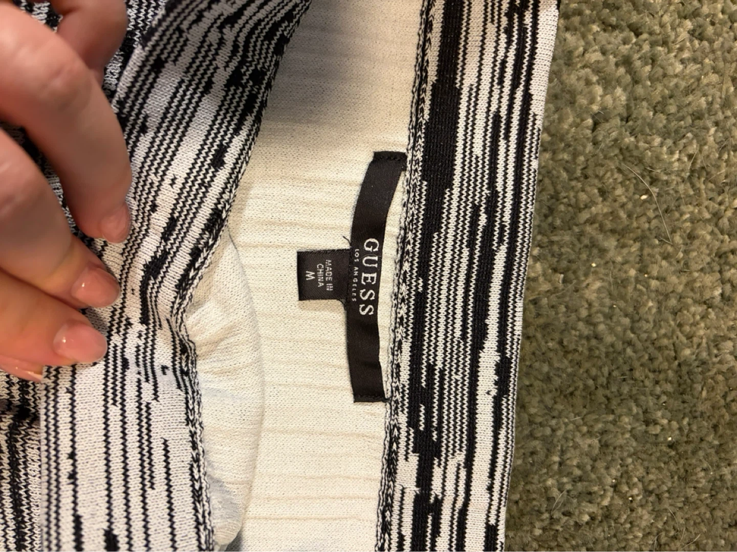 Guess Black & White Striped Knit Skirt - photo 2