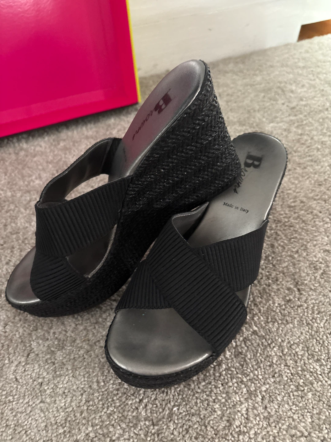 Browns Black Wedge Sandals