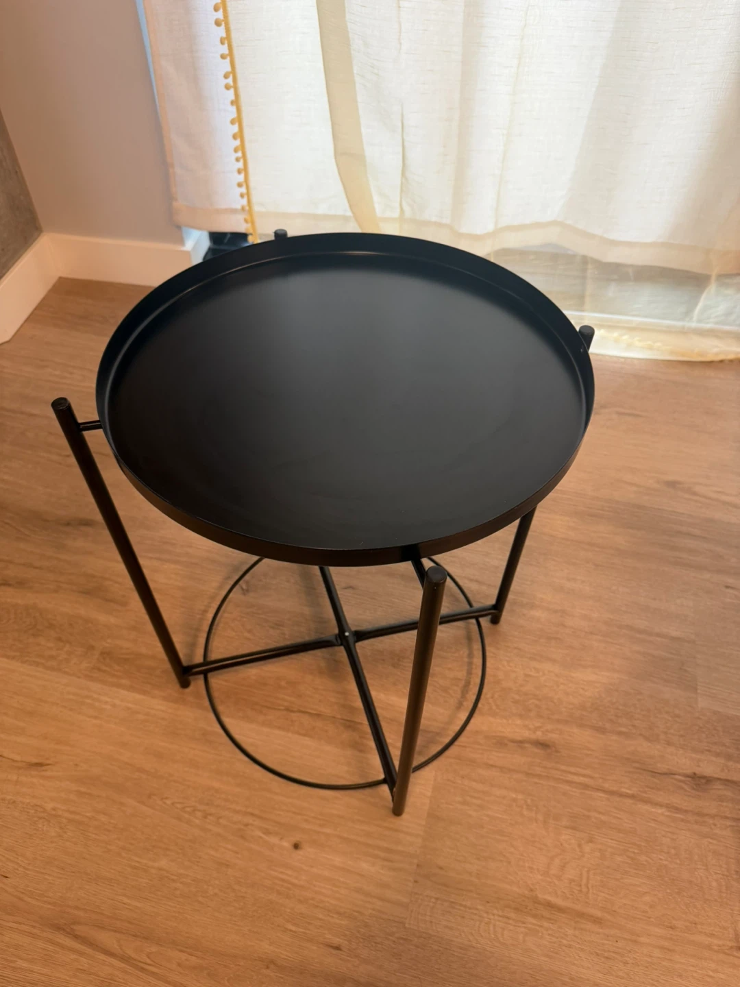 IKEA GLADOM Tray Table – Black – Removable Tray Top
