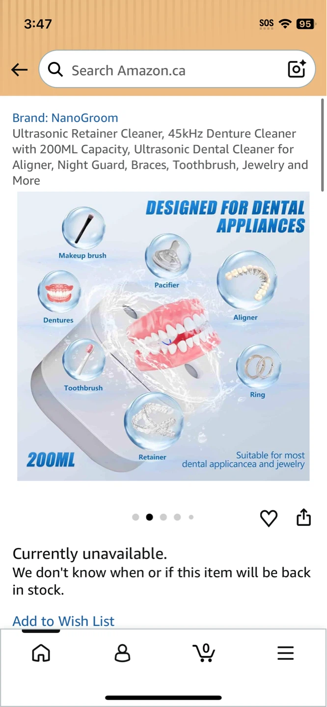 UV Ultrasonic Cleaning Machine for retainer,  jewelries,  braces - photo 2