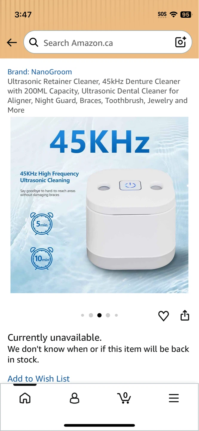 UV Ultrasonic Cleaning Machine for retainer,  jewelries,  braces - photo 3