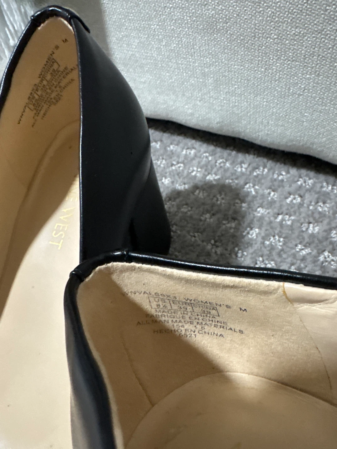 Nine West Black Square Toe Heels - photo 3
