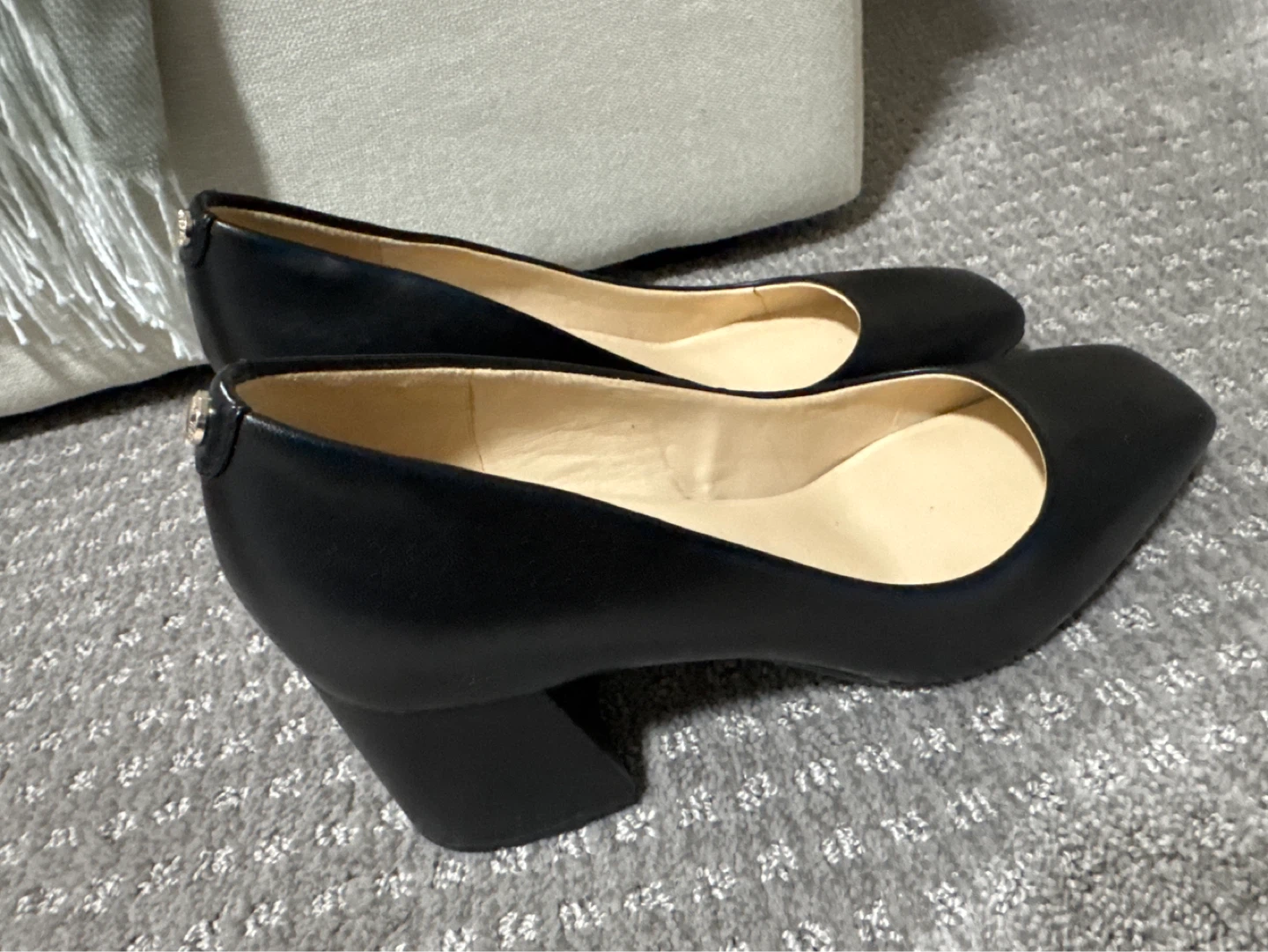 Nine West Black Square Toe Heels - photo 4