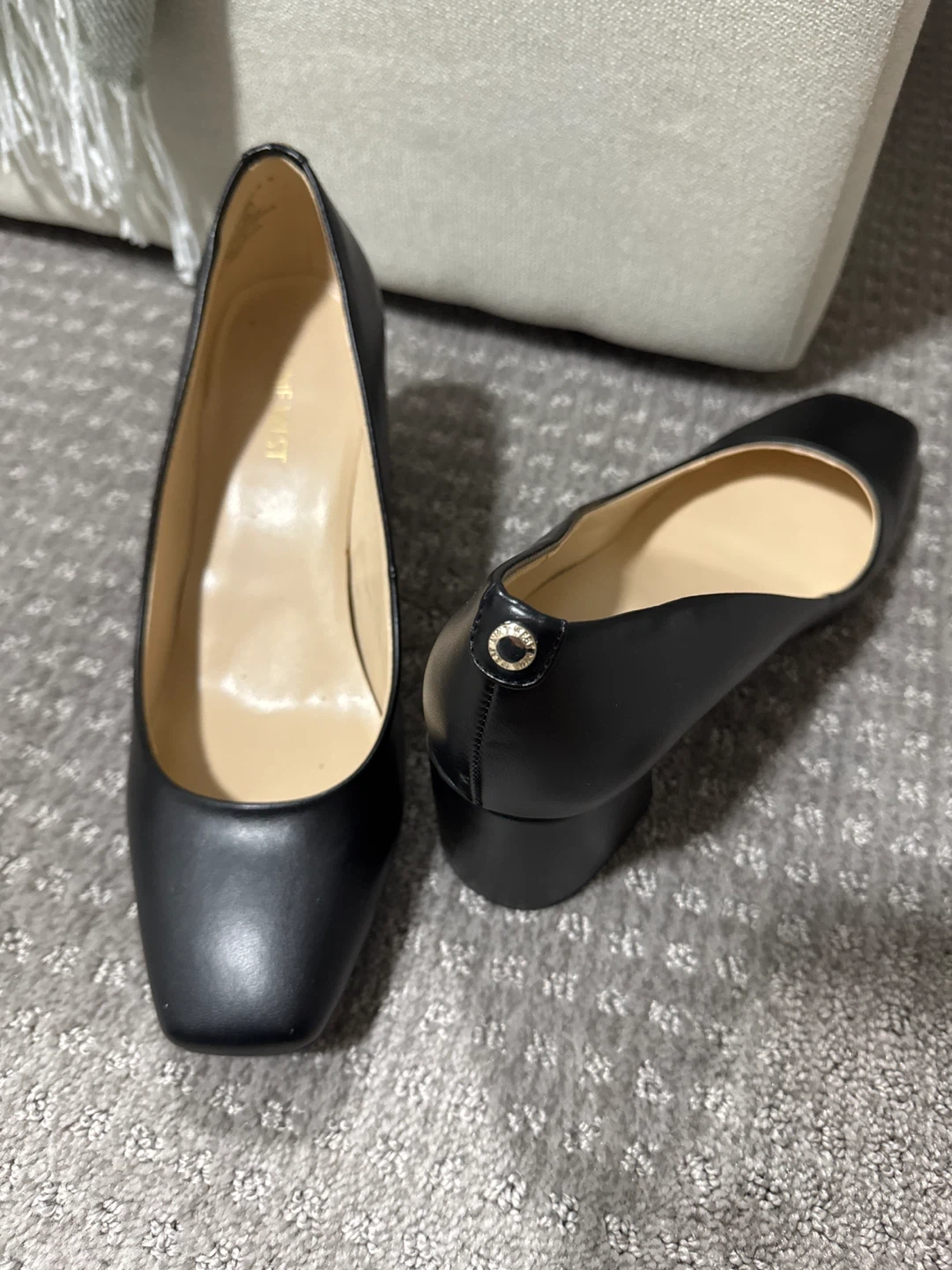 Nine West Black Square Toe Heels - photo 2