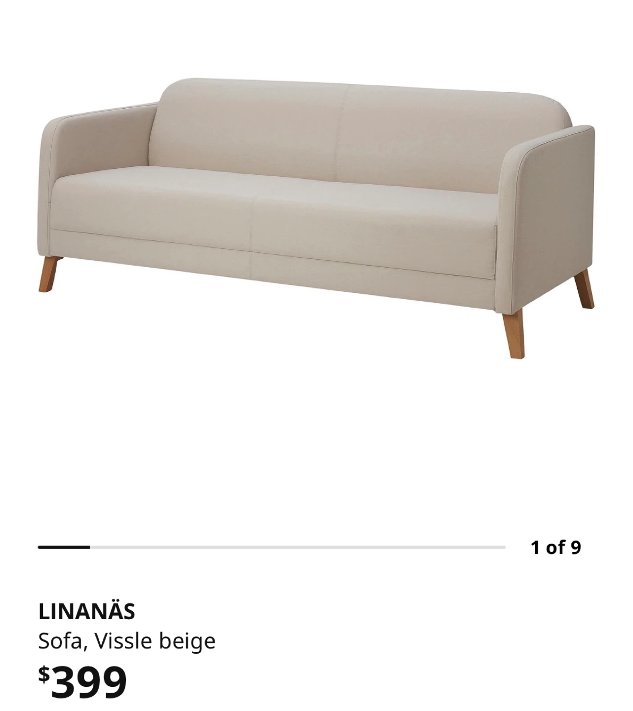 IKEA LINANÄS Sofa with Green Cover - photo 3