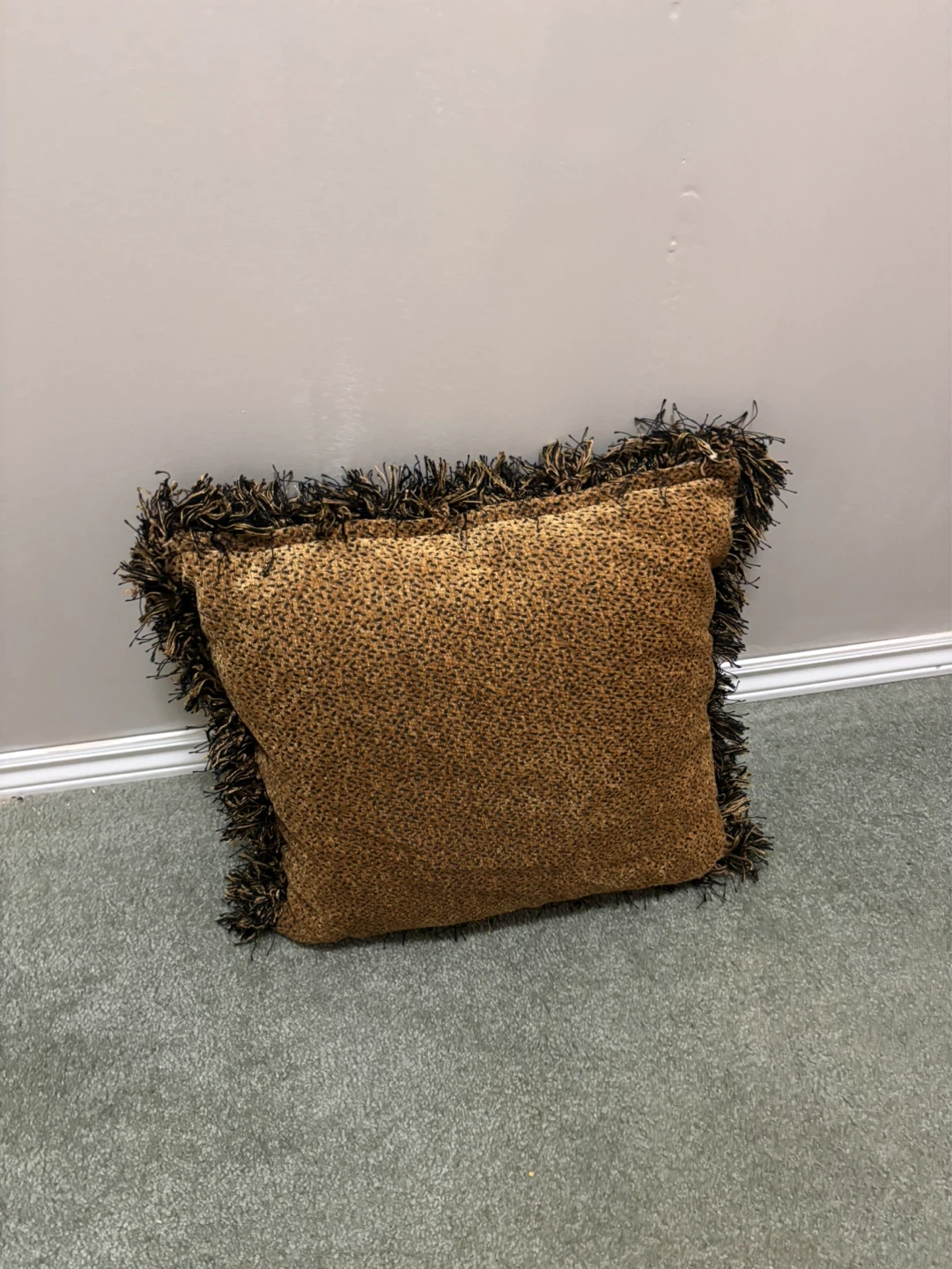 Leopard Print Throw Pillows with Fringe (Set of 2) - photo 3