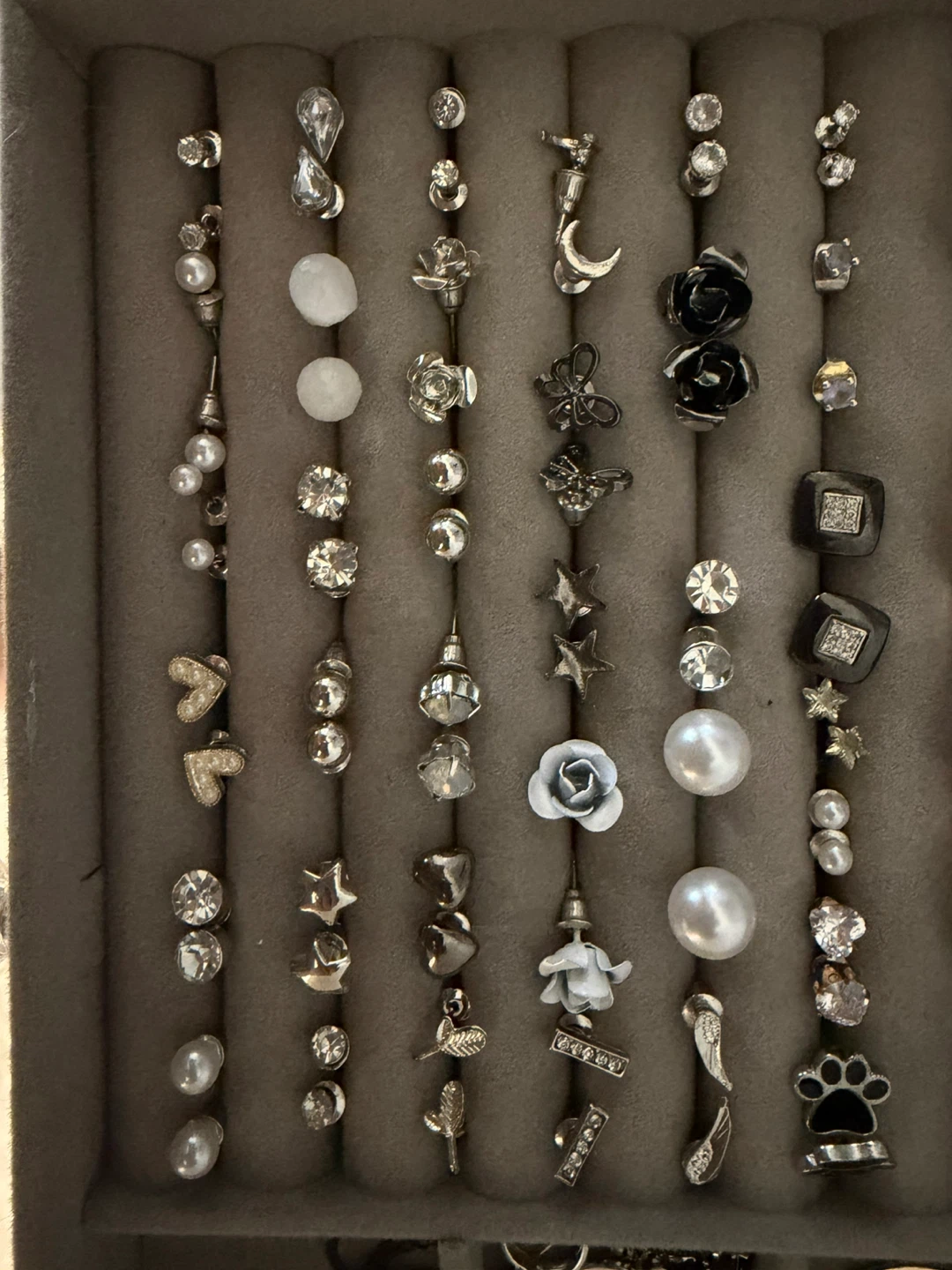 Collection of stud earrings