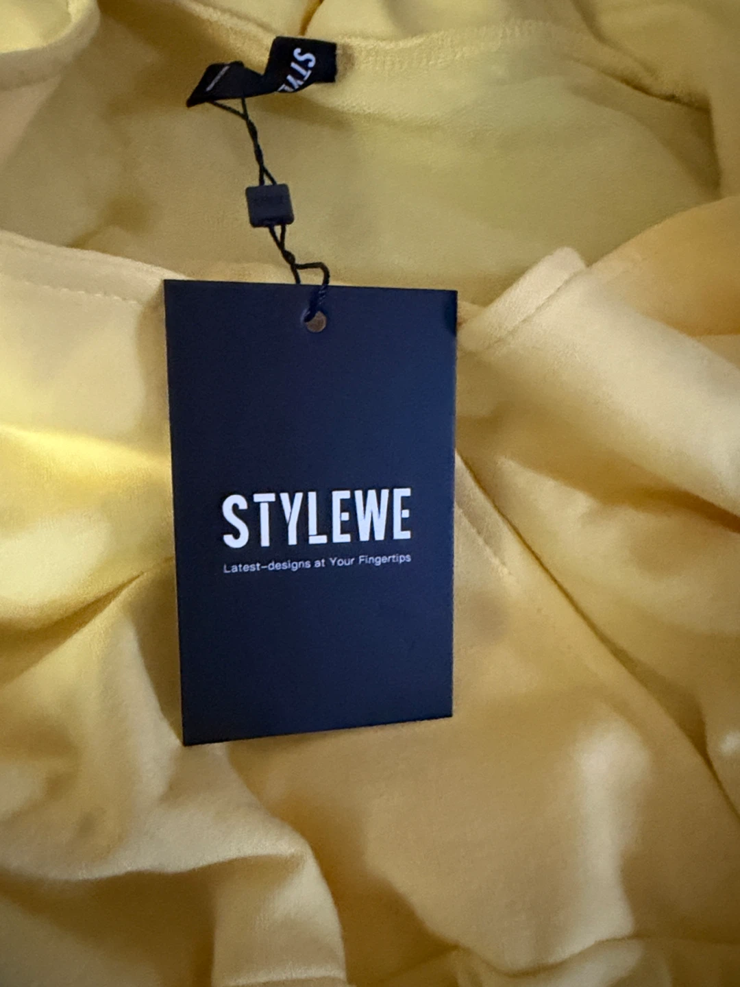 STYLEWE Yellow Cropped Hoodie and Wide Leg Pants Set - photo 2
